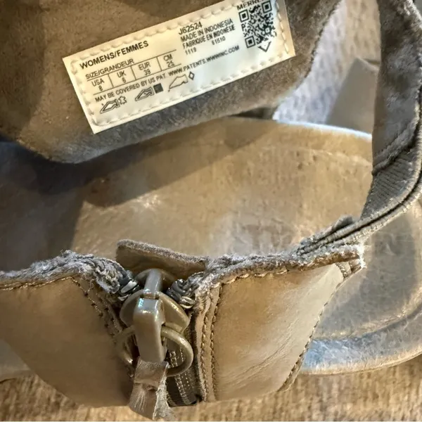 Merrell Juno Mid Zip Nubuck Leather Sandals Taupe Women's 8 - Image 6