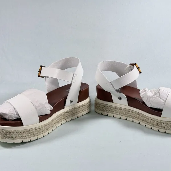 MIA Size-7.5M Womens‎ Kiera Espadrilles Wedge Sandals White - Image 7