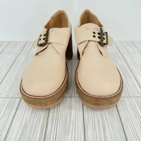 Oasis Society Sarah platform buckle block chunky heel shoes Maryjanes tan size 9 - Image 2