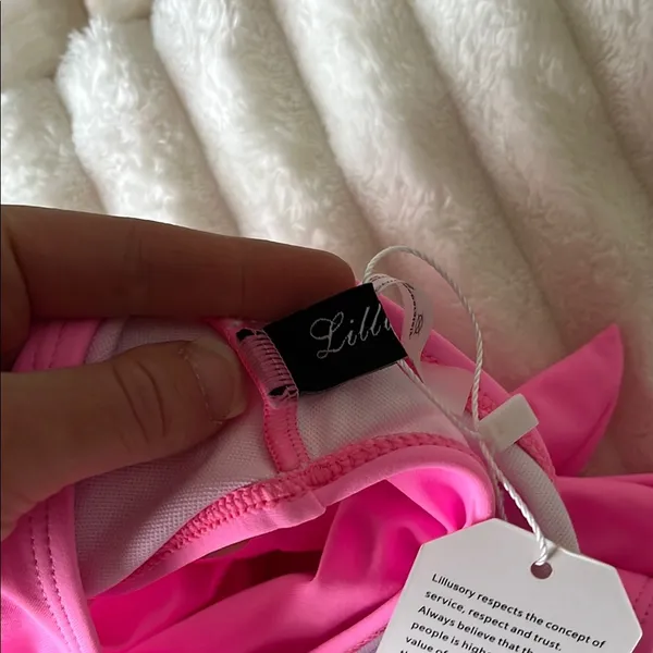 NWT Lillusory One-Shoulder Pink Swimsuit - Image 8