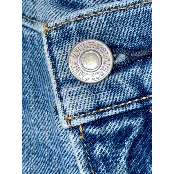 Abercrombie & Fitch The ’90s Straight Ultra High Rise Blue Denim Jeans Size 29 8 - Image 5