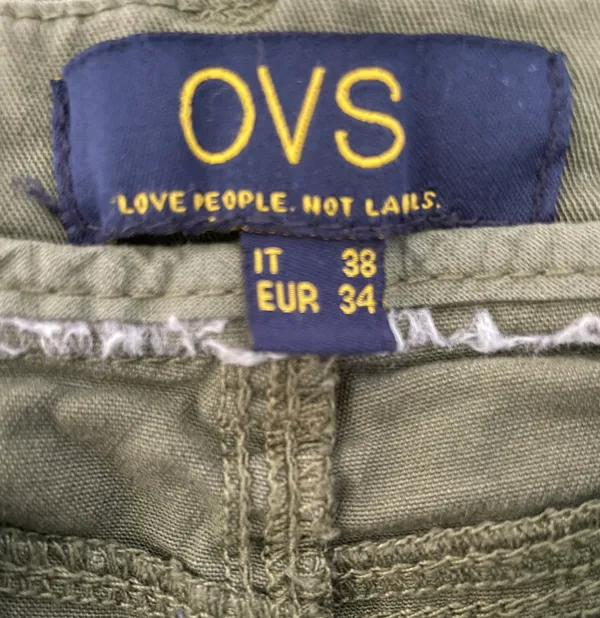OVS High Waisted Mom Shorts Green Size 2 - Image 3