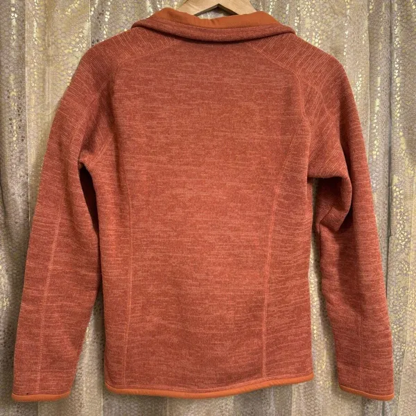 Patagonia Womens Better‎ Sweater 1/4-Zip Pullover Fall Orange Small - Image 2