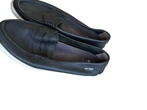 COLE HAAN Women’s Black Leather Slip On Boat Shoes Flats Size 9 - Image 4