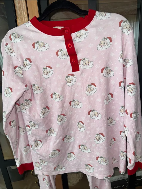 Smockingbird Pajamas set Vingage Santa pima cotton Christmas long sleeve pants - Image 4