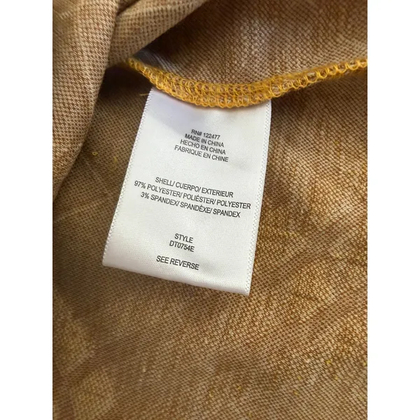 dRA Los Angeles Yellow White Chevron Lattice Midi Dress Pockets Womens M‎ - Image 3