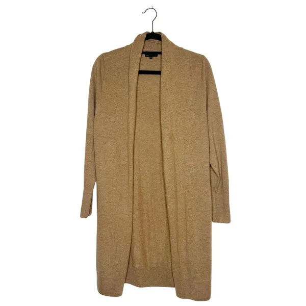 Quince Cashmere Open Front Cardigan Sweater Women's Tan Size Medium - Image 3