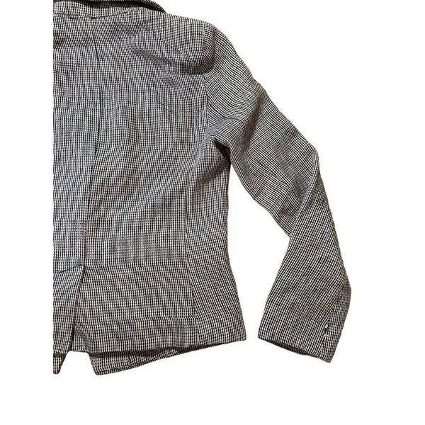 Free People Chess Blazer Garnet Linen‎ Long Sleeve Single Button Closure Small - Image 10