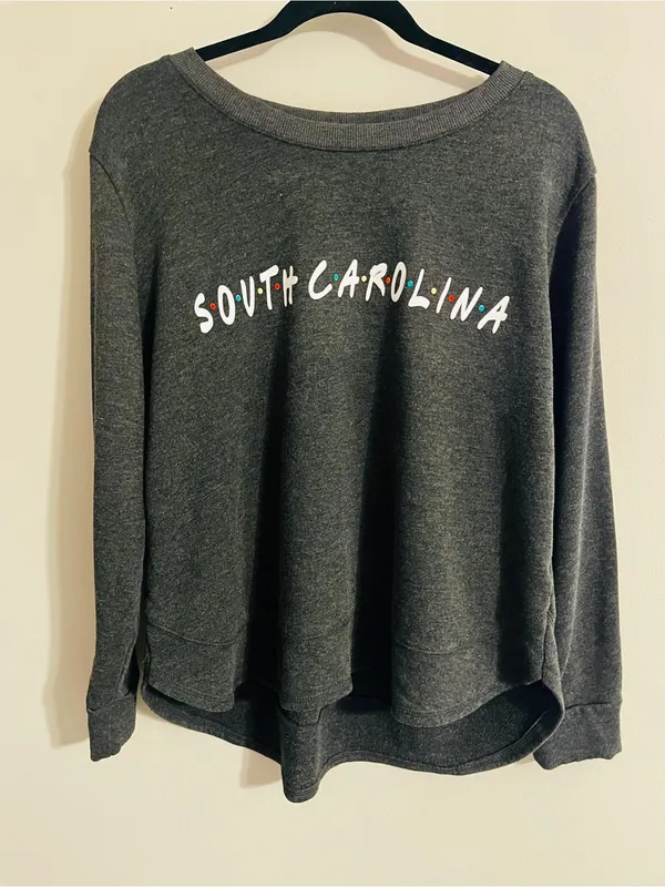 South Carolina State Sweatshirt Friends Themed Women's Size L Gray Soft Novelty - Image 2