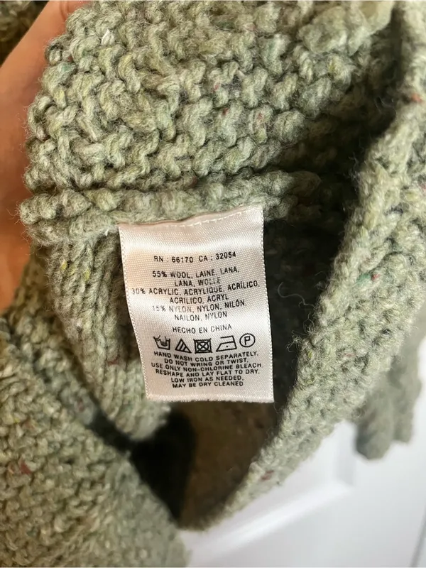 Far Away From Close Wool Blend Crossback Sweater Anthropologie Cable Cardigan S - Image 14