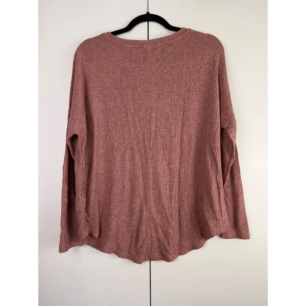 Old Navy‎ Womens Amber Wave Plush Waffle Knit Henley Tunic Top S 609476-02 - Image 2