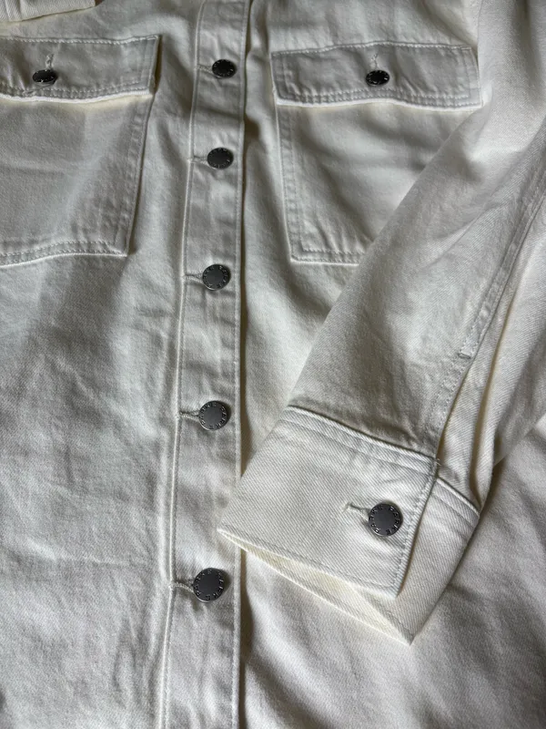 Parke x Target Cream Workwear Denim Shacket - Image 5