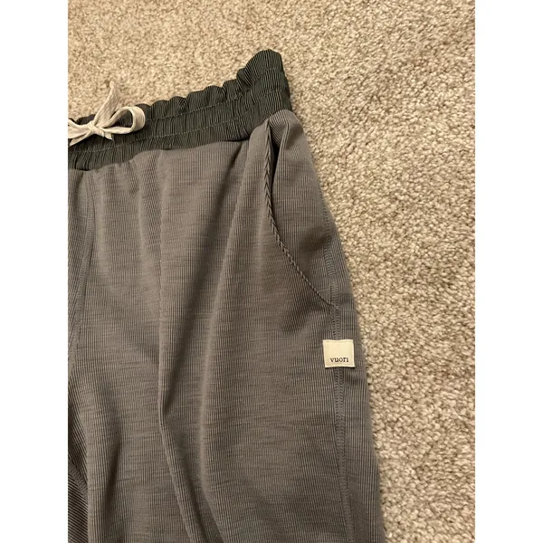Vuori Lux Rib Performance Jogger Gray Ribbed Athleisure Lounge Pants, Size S - Image 5