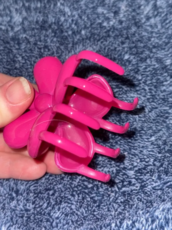 Pink Flower Hair Claw Clip - Bright Pink NWT - Image 4
