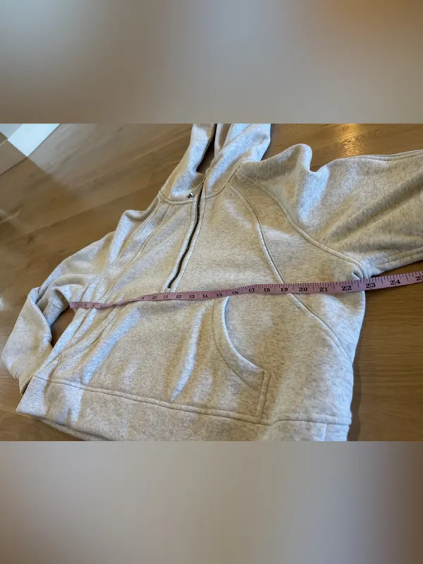 Lululemon Scuba Oversized Half-Zip Hoodie Plush light gray silver medium / Large - Image 9