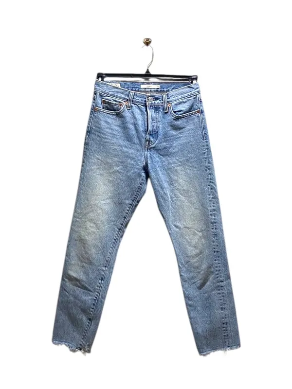 Levi’s Premium Denim Wedgie Jeans Blue Size 26 Straight Leg Minimalist Preppy - Image 2