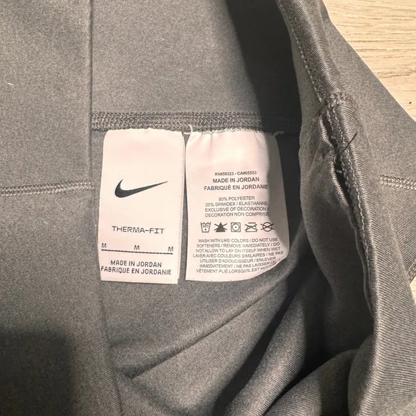 Nike Therma-FIT Womens Medium Gray Athletic‎ Leggings Dri-FIT Athleisure - Image 6