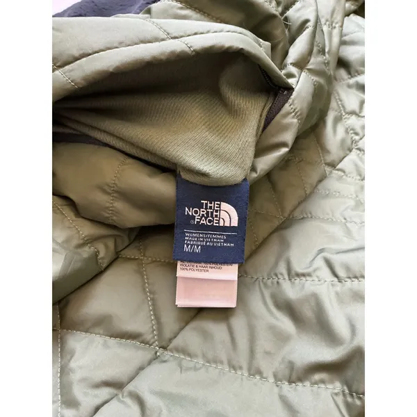 The North Face‎ Mossbud Reversible Insulated Vest Olive Green Grey Womens Medium - Image 11
