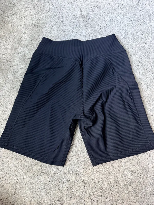 Ribbed Biker Shorts Black Size M - Image 2