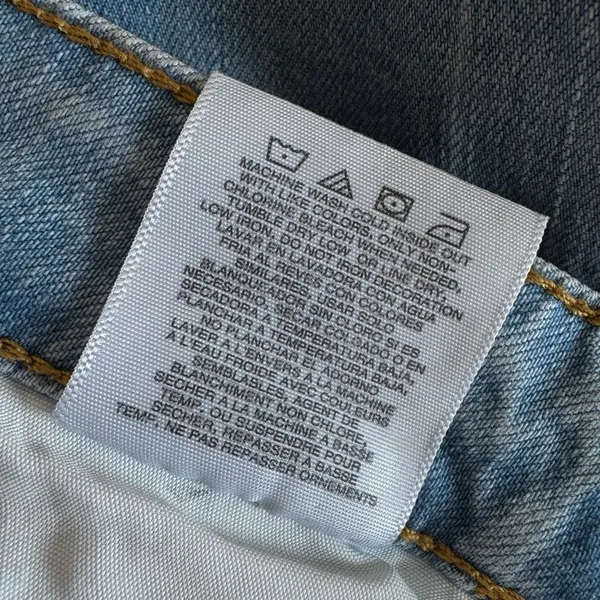 Wrangler High Rise Loose Straight Distressed Light Wash Jeans Size 12 - Image 14