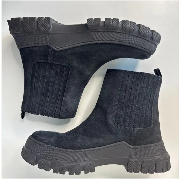 Boemos Suede Platform Chelsea Boots Lug Sole Italy size 37 - Image 9