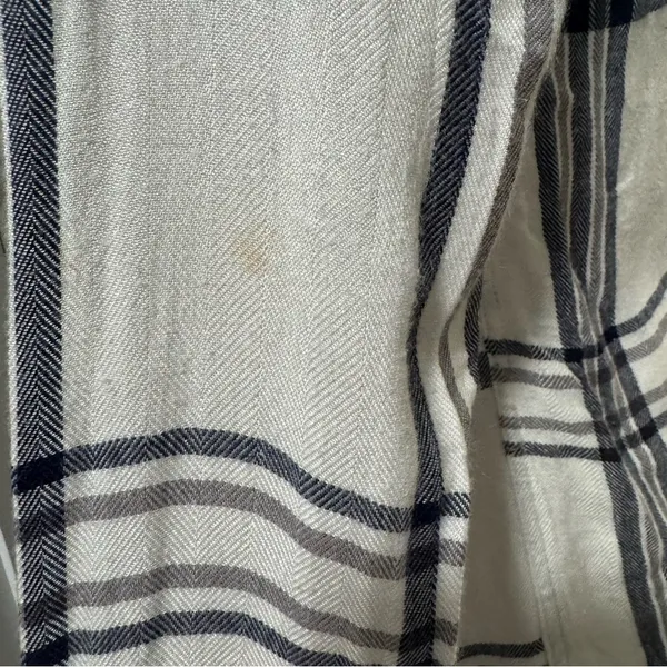 Rails Women’s White Navy Plaid Rayon Button Up Blouse size Small‎ preppy - Image 10