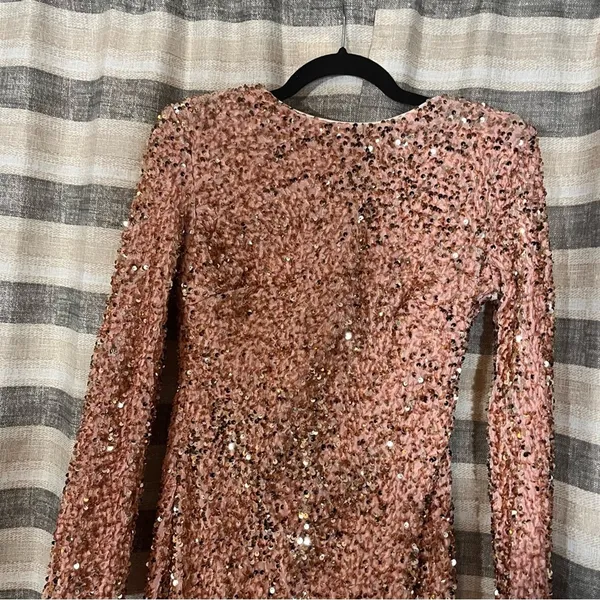 Love‎ & Lemonade Pink Sequin Dress Size Large - Image 3