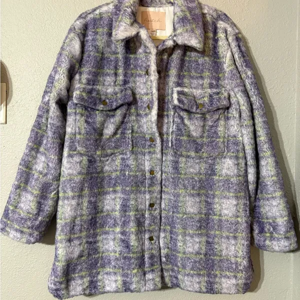 Anthropologie Donna Plaid Shirt Jacket - Image 5