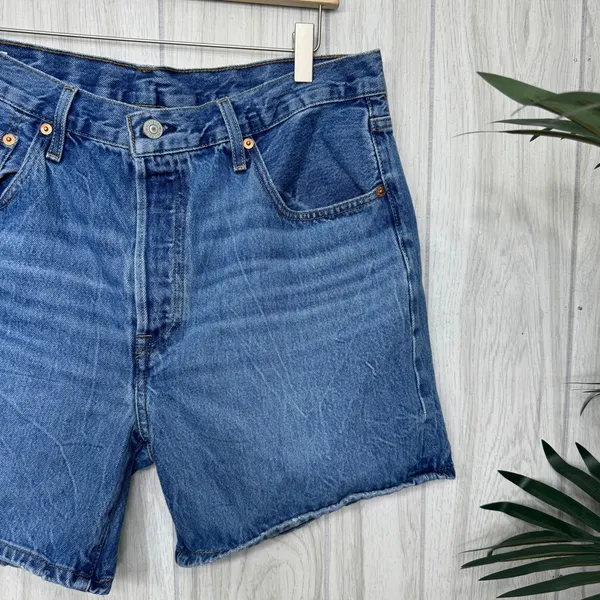 Levi’s Plus Size 501 Mid Thigh Shorts Pleased To Meet You size 32 858330056 - Image 6