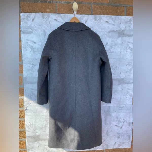 Quince Grey Italian Wool Coat XS | Minimalist Capsule Wardrobe - Image 10