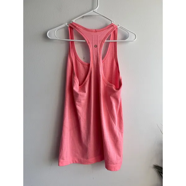 Lululemon Swiftly Tech Racerback Tank Top Pink Heathered Activewear Size 6 - Image 2