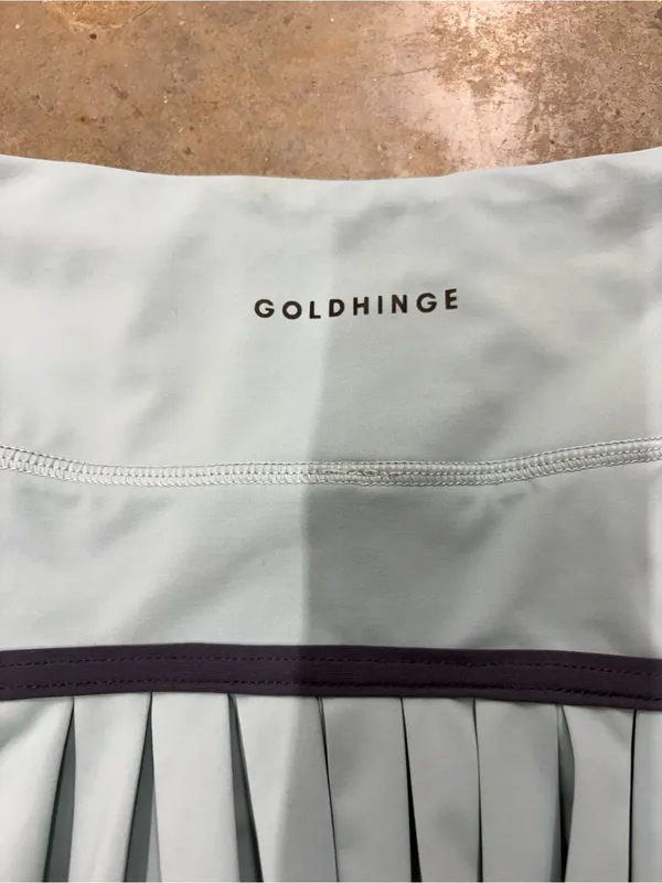 Goldhinge Light Blue Pleated Tennis Skirt Skort Built-in Shorts Womens Medium - Image 3