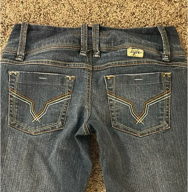 Low Rise Bootcut Jeans Blue Size 5 - Image 3