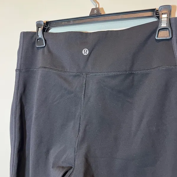 Lululemon‎ Black Squad Goals High Rise Cropped Leggings Training Yoga 10 - Image 6