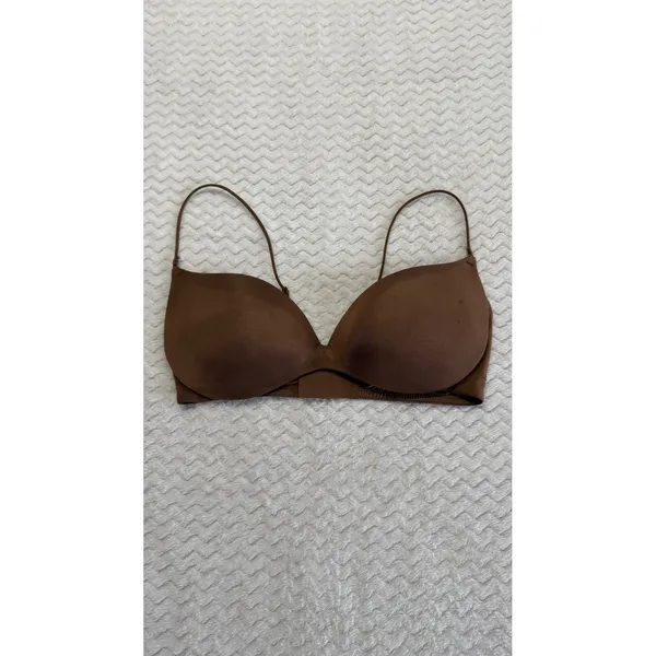 Skims Fits Everybody T-Shirt Bra 32C Cocoa Brown Underwire Padded 4414 - Image 2