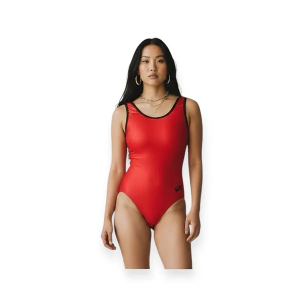 GK Elite Gymnastics 𖤐 Classic Training Leotard 𖤐 Red + Black Strap Detail 𖤐 XS 𖤐 - Image 2