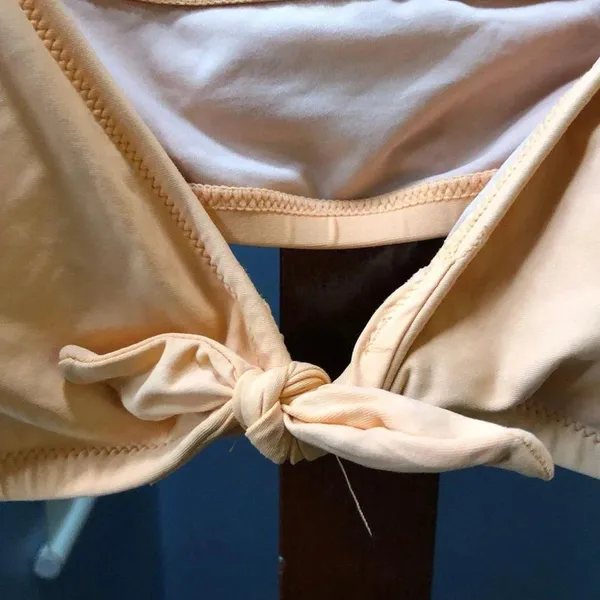 J.Crew Light Orange Tie Front High Waisted Bikini Set Plus Size 3X - Image 4