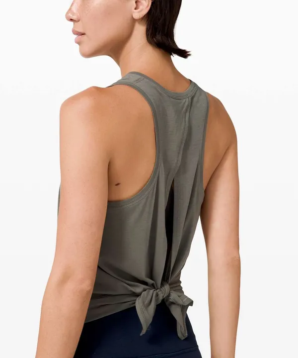 Lululemon All Tied Up Tank Grey Sage  - Image 6