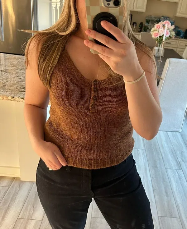 Universal Threads brown knit tank - Image 3