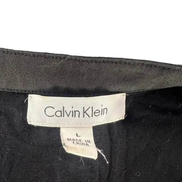 Calvin‎ Klein Women's Large Sleeveless Button-Up Top Black Casual Semi-Formal - Image 2