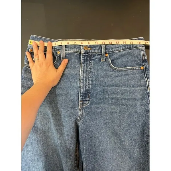 Madewell Balloon Jeans Women 31T Blue Great High Rise Tapered Leg Denim - Image 8