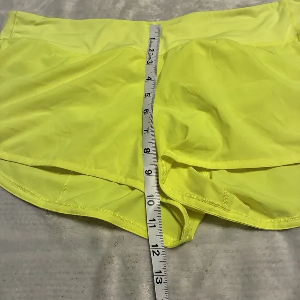 Lululemon Speed Up LR Short 2.5" Lined Neon Yellow Size 12 Athletic Breathable - Image 6