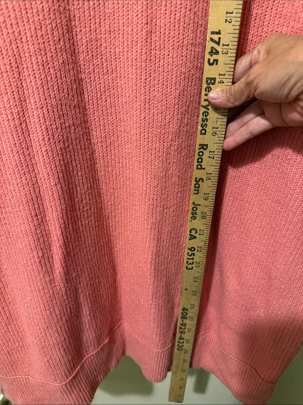 aerie oversized Coral Pink Knit Pullover size XL - Image 4