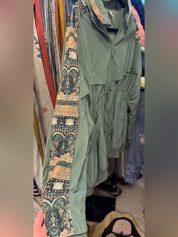 NWOT Free People FP Movement She Fly Jacket - green combo - Small - Image 10