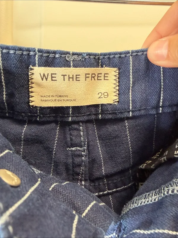 Free People We The Free Nia Striped Boyfriend Jeans 29” Waist NWT - Image 4