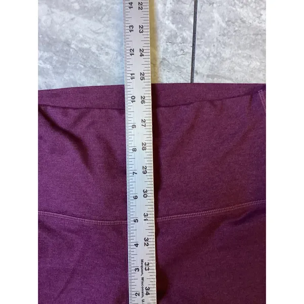 Quince Ultra-Soft High-Rise Legging Heather Barolo Burgundy LB115138 Medium - Image 3
