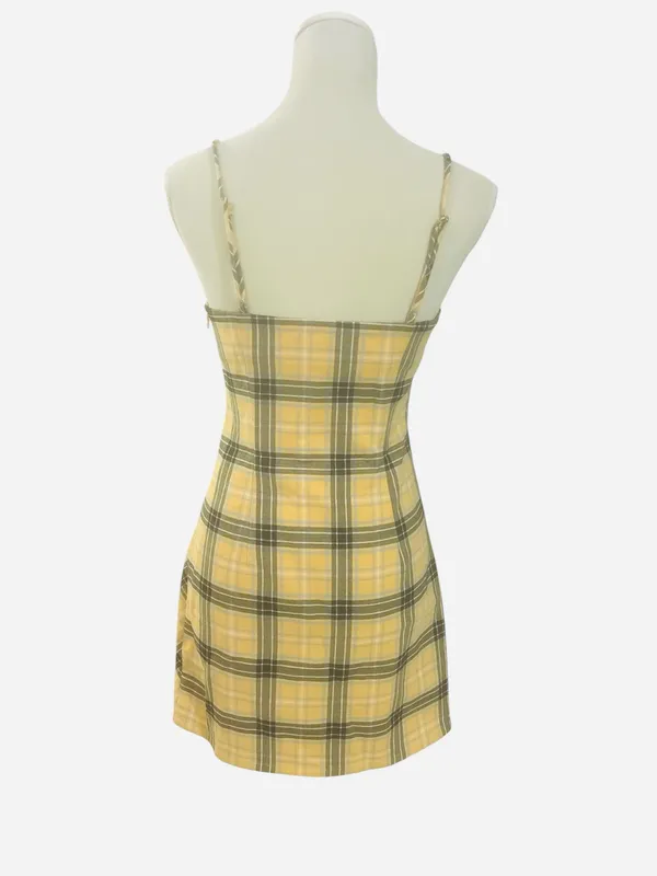 Forever 21 yellow Plaid mini Dress Clueless Cher - Image 3