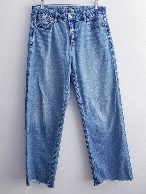 American Eagle Denim Straight Leg Mom Jeans - Image 2