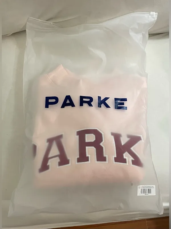 PARKE Valentine’s Varsity Mockneck Crewneck Pullover Sweatshirt Peony Crimson S - Image 12