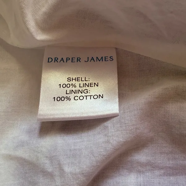 Draper James Womens Plus Size 24 Blue Hydrangea Floral Linen Puff Sleeve Dress‎ - Image 8